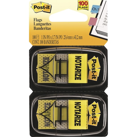 Post-It FLAGS, NOTARIZE, 1, 100CT, YW PK MMM680NZ2